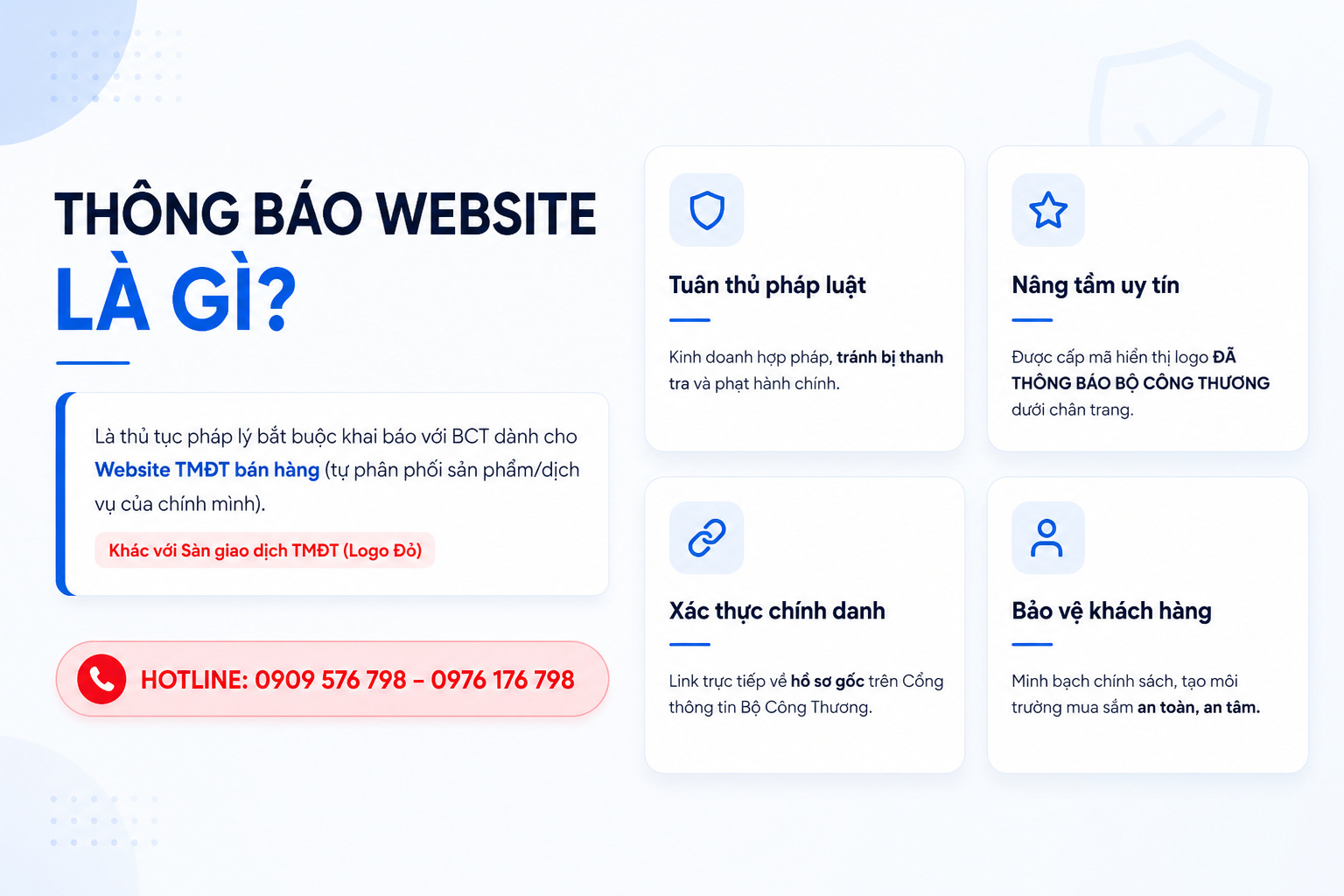 Dịch vụ thông báo website với Bộ Công Thương chuyên nghiệp tại Truecore.vn thông báo website là gì