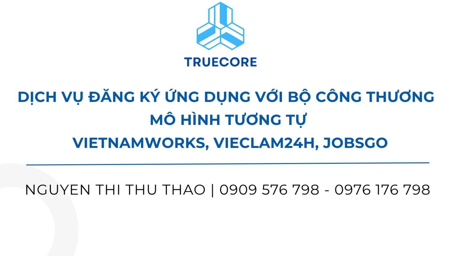 Đăng ký ứng dụng với bộ công thương – mô hình tương tự vietnamworks, vieclam24h, jobsgo