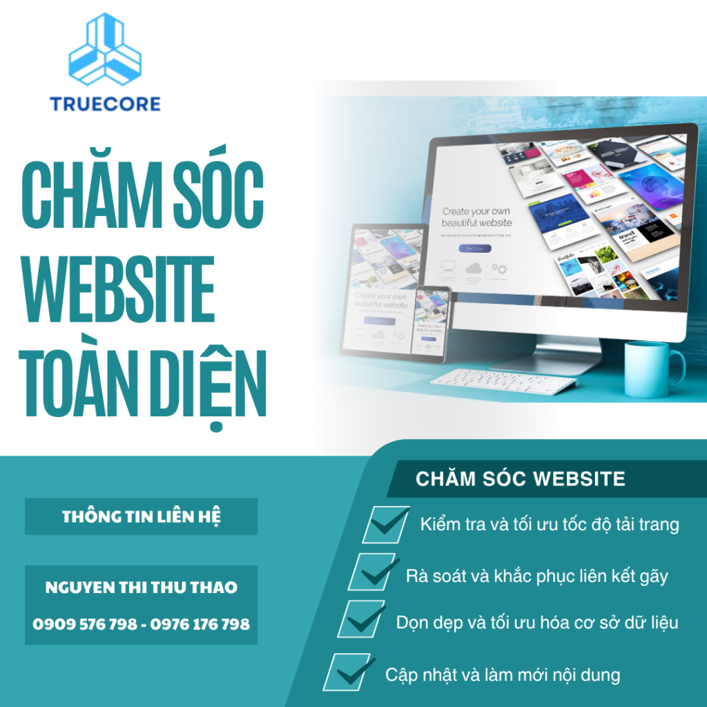 dịch vụ chăm sóc website chuyên nghiệp, toàn diện