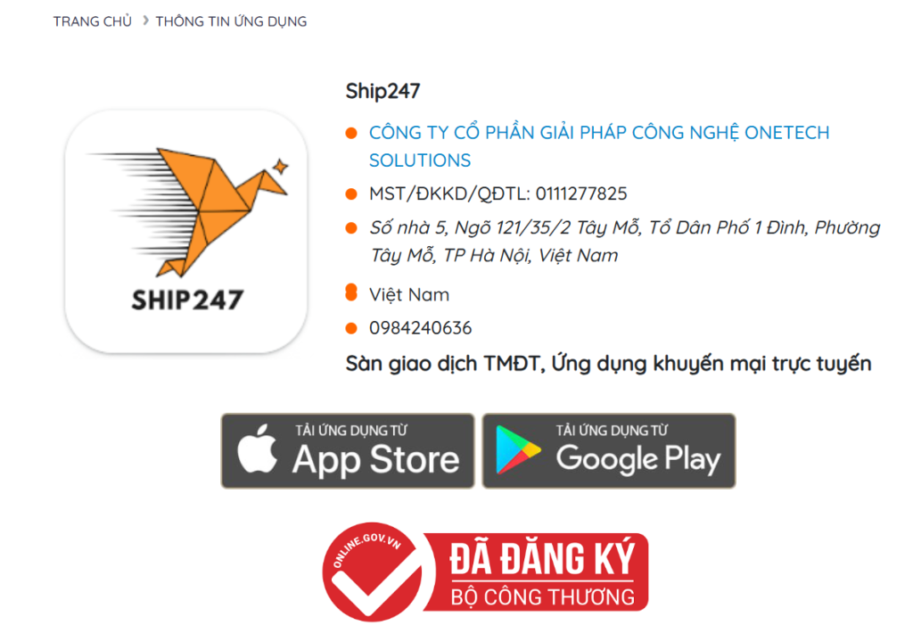 Ứng dụng bất động sản nào phải đăng ký với bộ công thương