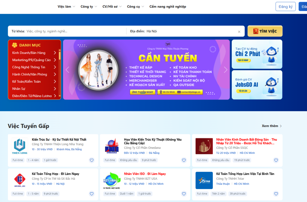 Dịch vụ đăng ký ứng dụng với Bộ Công Thương sàn việc làm tương tự VietnamWorks, Vieclam24h, JobsGO Ứng dụng tuyển dụng – việc làm là gì