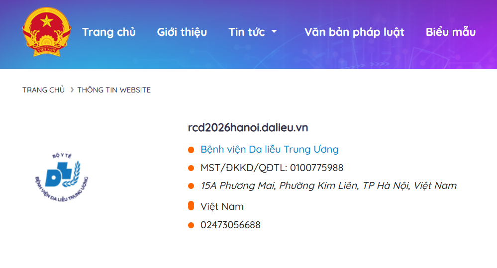 website nào phải thông báo bộ công thương