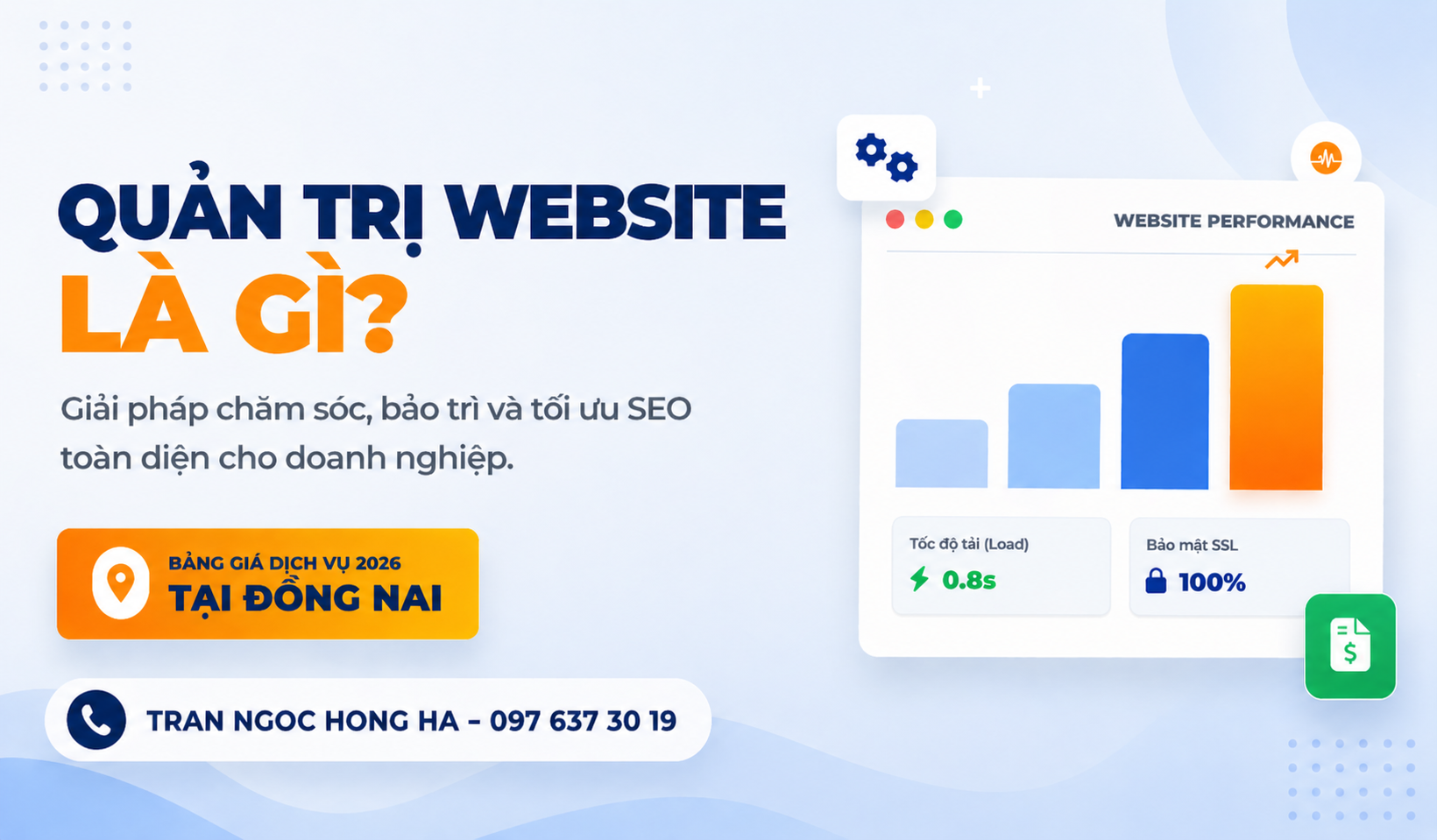 báo giá dịch vụ chăm sóc website tại Đồng nai