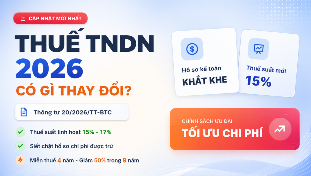 thuế tndn 2026 có gì thay đổi