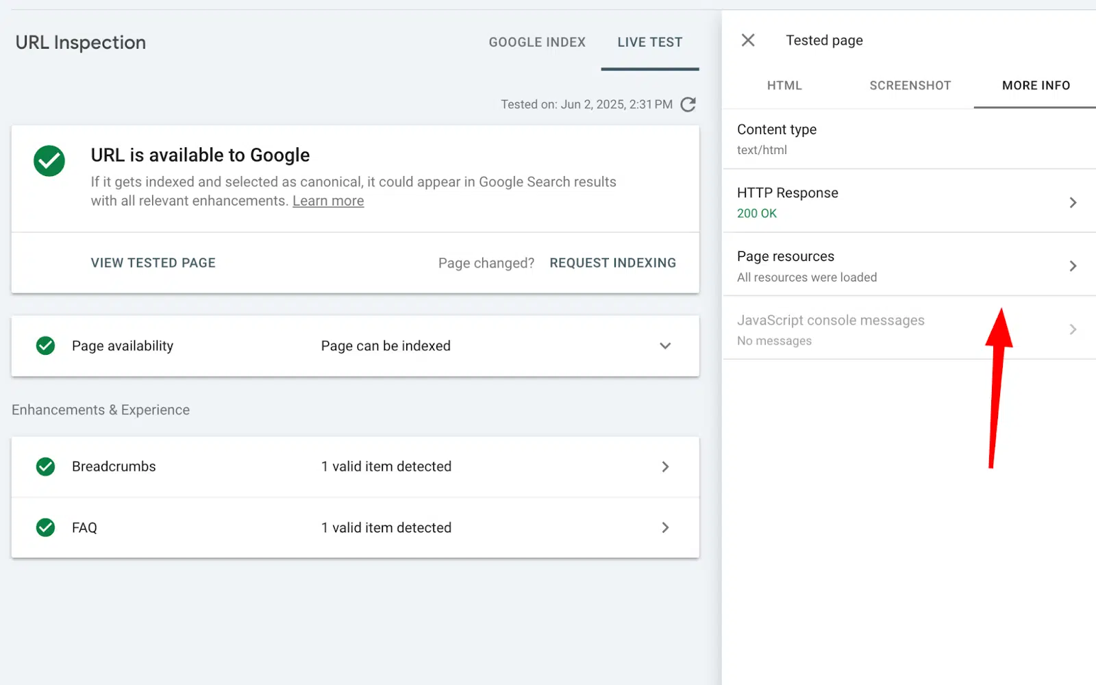 7 cách sử dụng công cụ URL Inspection để tối ưu Technical SEO chạy live test để check trạng thái trang theo thời gian thực