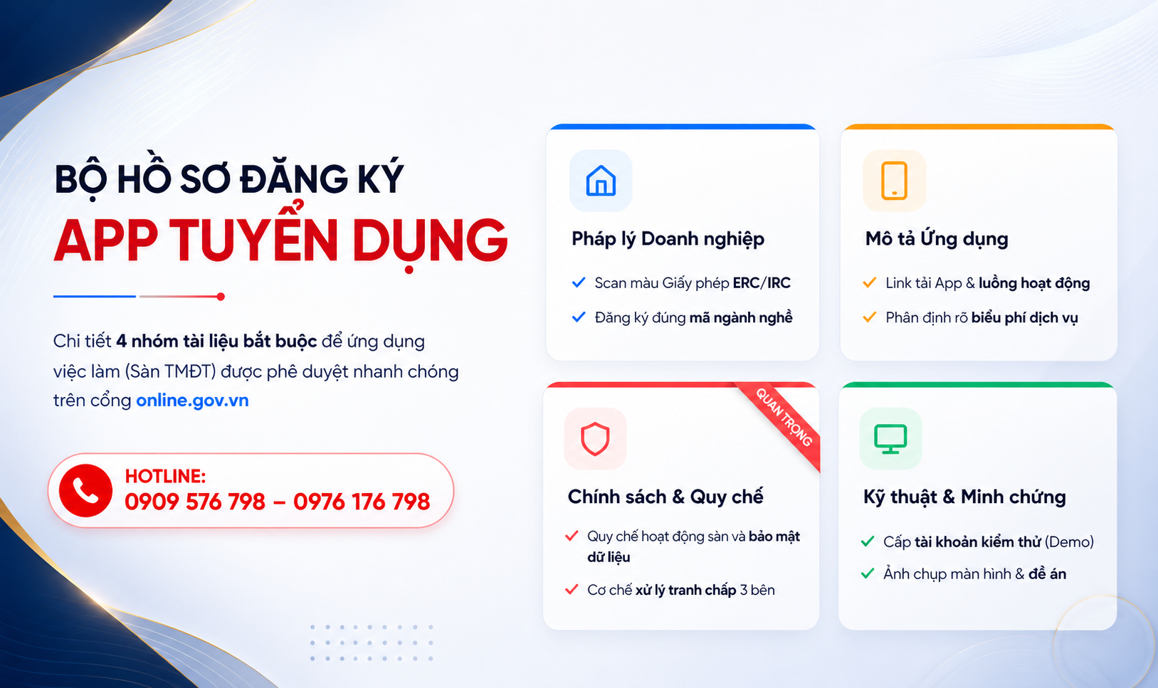 hồ sơ đăng ký ứng dụng tuyển dụng với bộ công thương