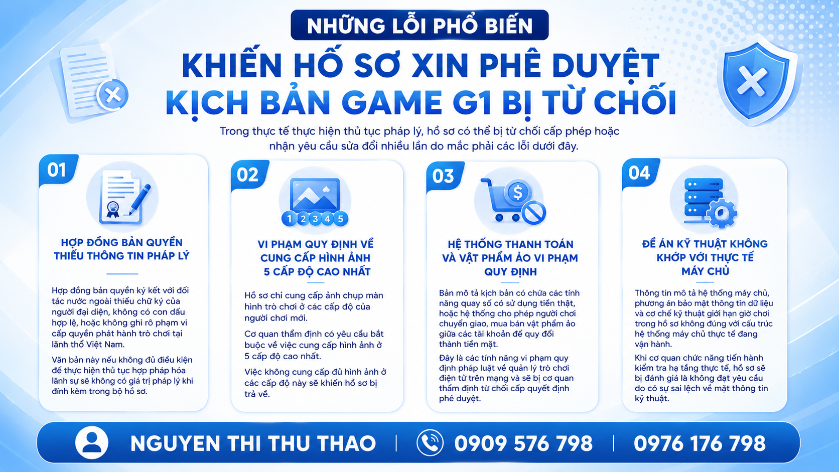 những lỗi phổ biến khiến hồ sơ xin phê duyệt kịch bản game g1 bị từ chối
