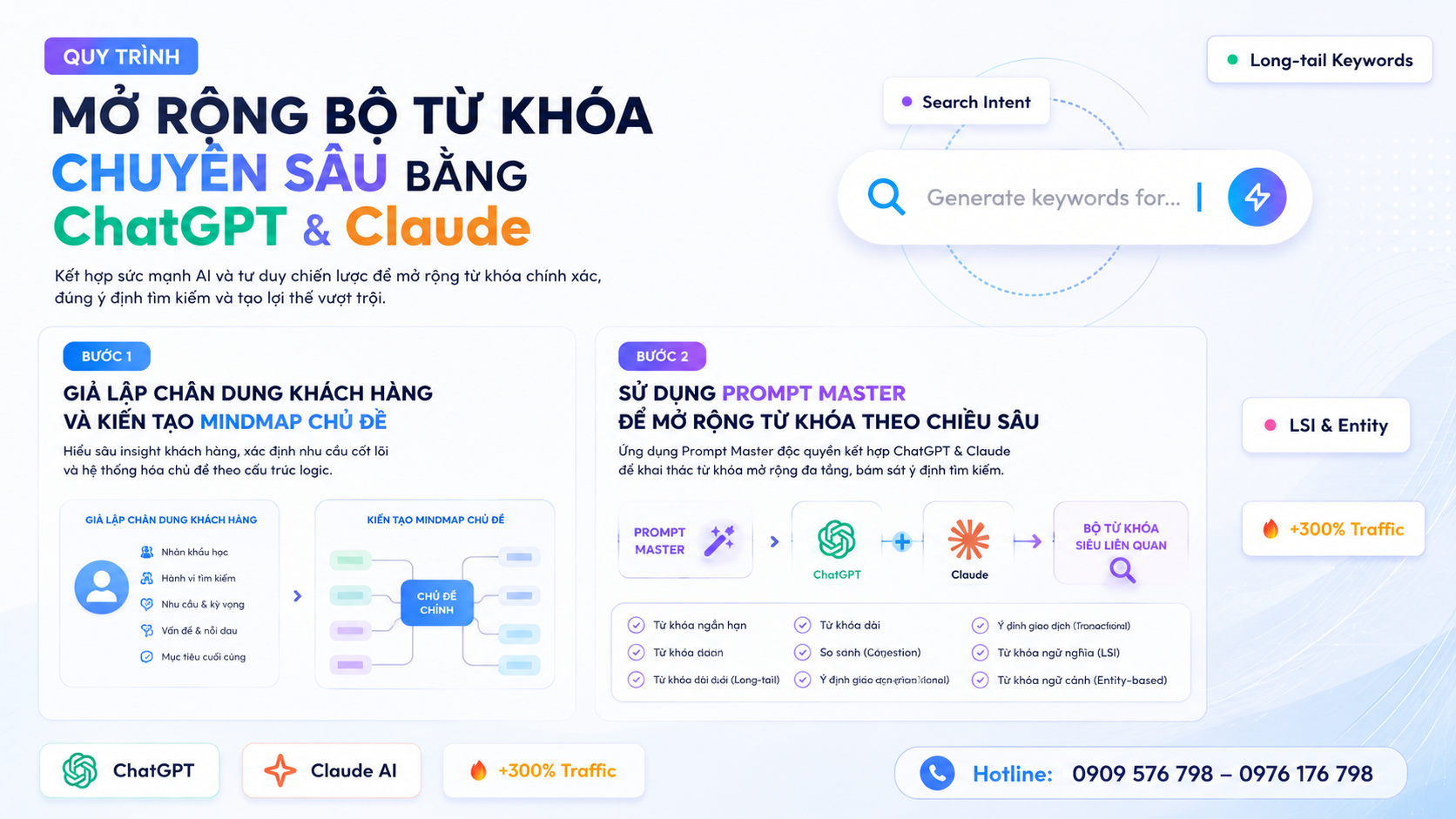 AI-Powered Keyword Research: Ứng dụng ChatGPT và Claude để mở rộng từ khoá quy trình mở rộng bộ từ khóa chuyên sâu bằng chatgpt và claude