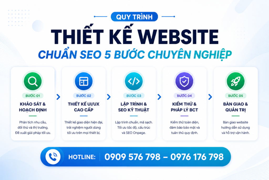 quy trình thiết kế website chuyên nghiệp và chuẩn seo