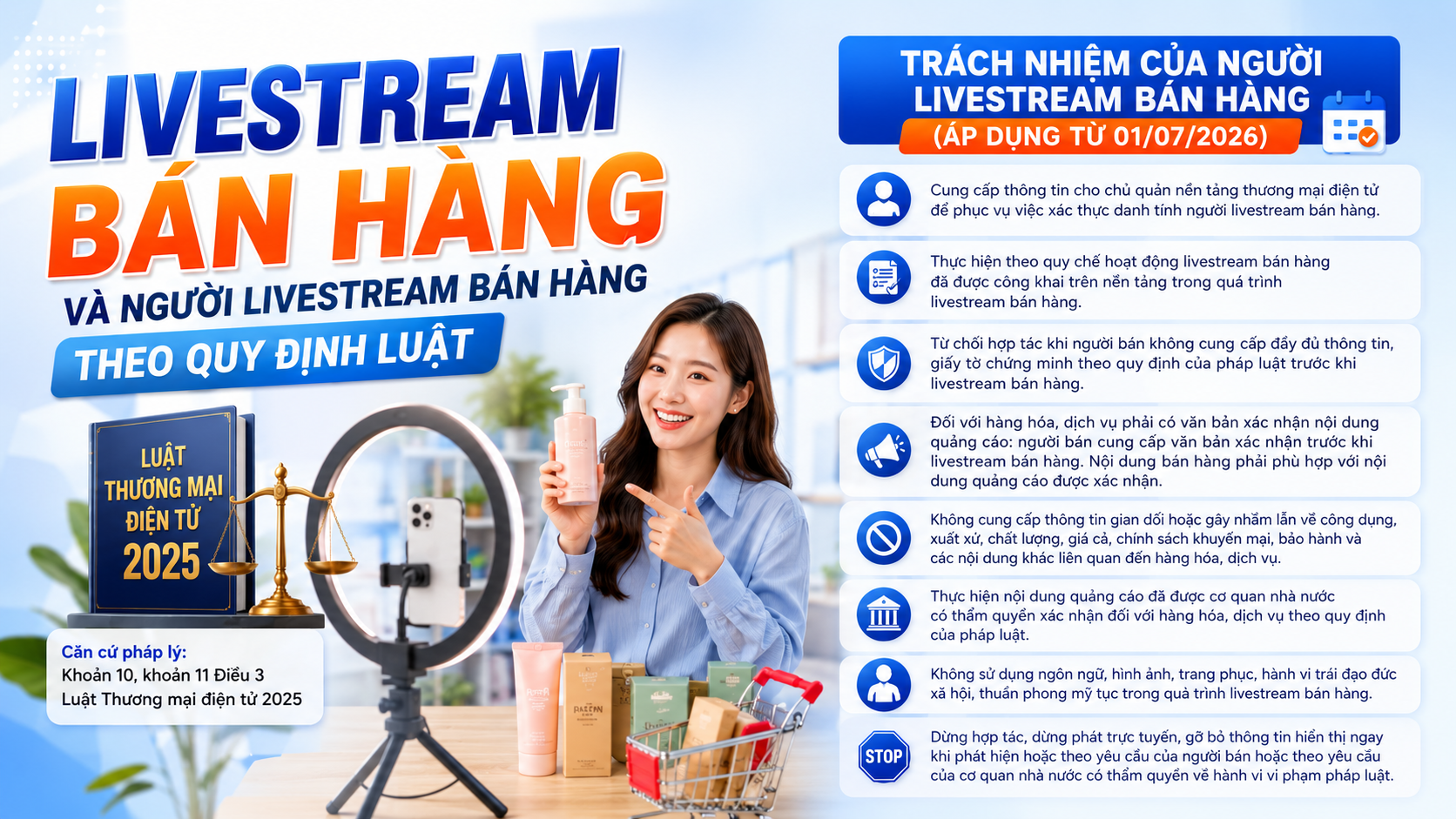 Livestream bán hàng là gì? Các trách nhiệm của cá nhân thực hiện livestream Định nghĩa livestream bán hàng và người livestream bán hàng theo quy định luật
