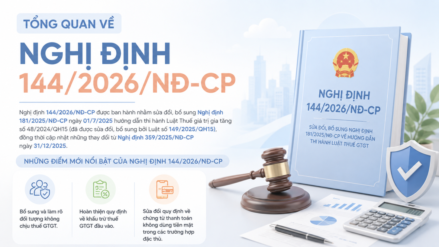hướng dẫn luật thuế gtgt theo nghị định 1442026nĐ cp sửa đổi nghị định 1812025nĐ cp