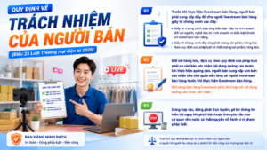 Trang chủ quy định về trách nhiệm của người bán (Điều 23 luật thương mại điện tử 2025)