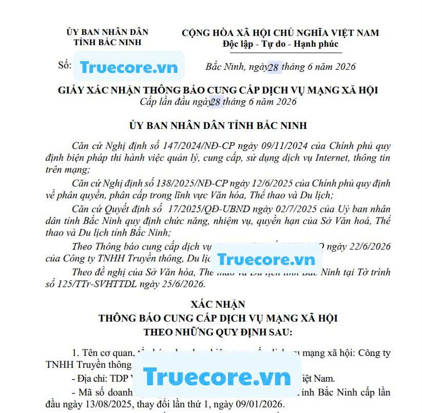 thủ tục xin giấy phép mạng xã hội