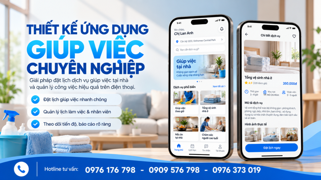 app dịch vụ giúp việc dành cho khách hàng có những tính năng nào