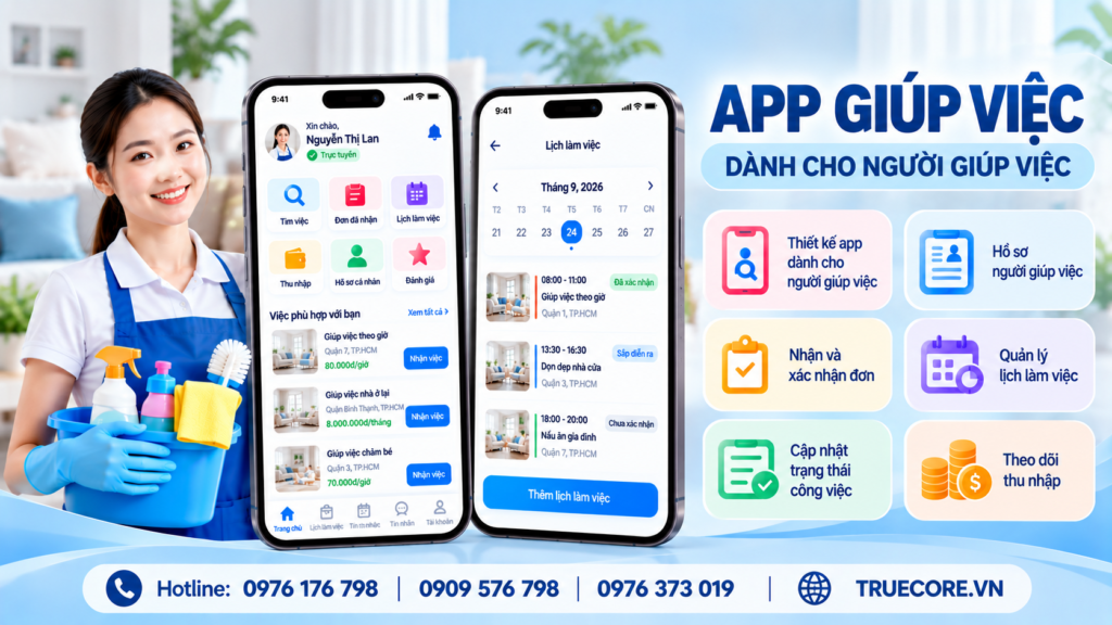 thiết kế app dành cho người giúp việc