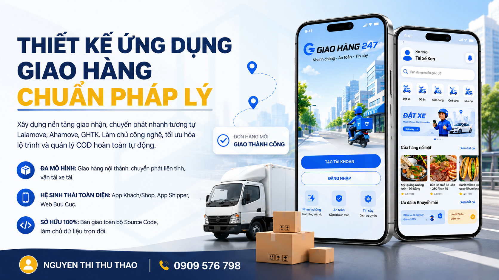 thiết kế ứng dụng giao hàng chuẩn pháp lý