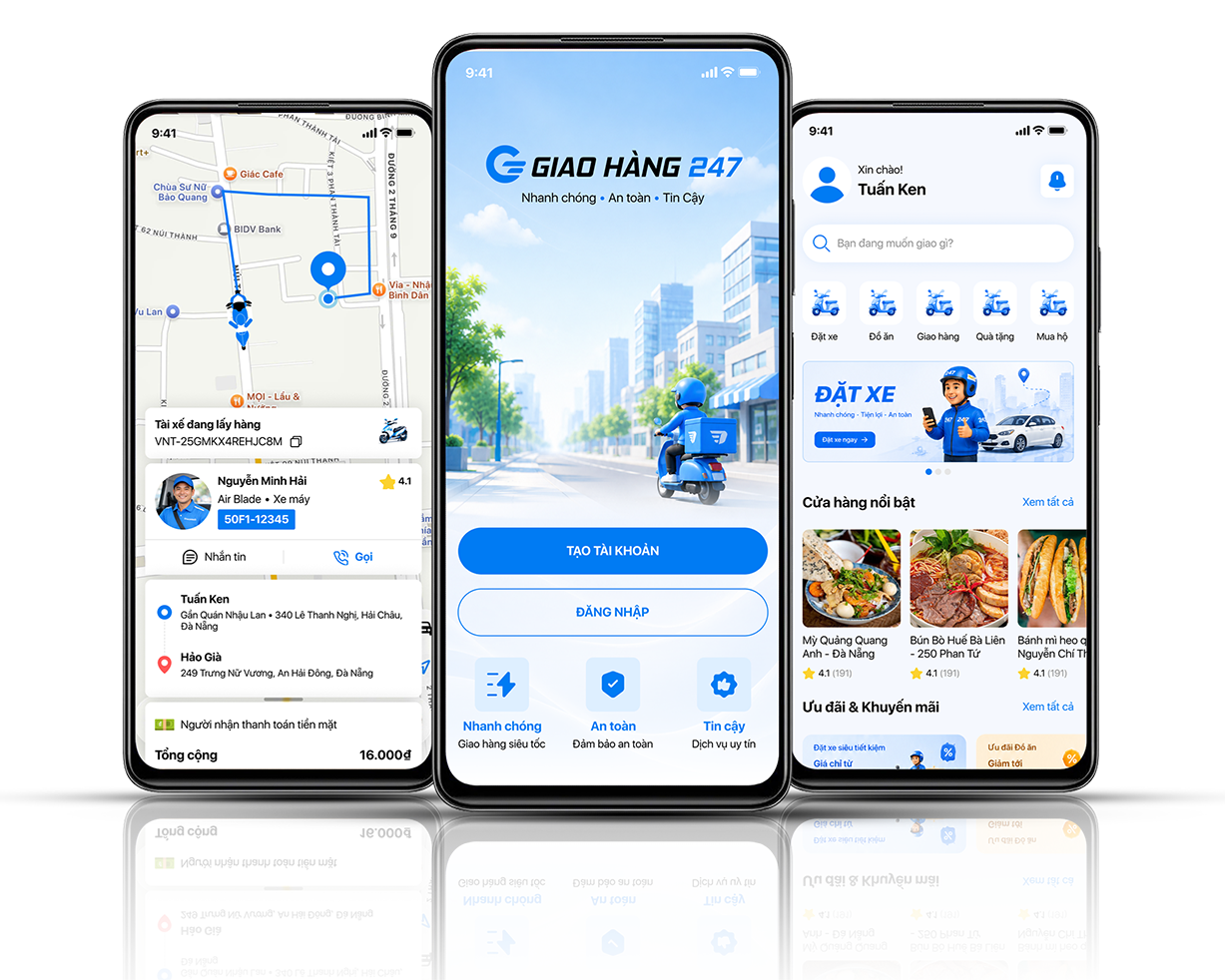 Thiết kế ứng dụng giao hàng chuyên nghiệp