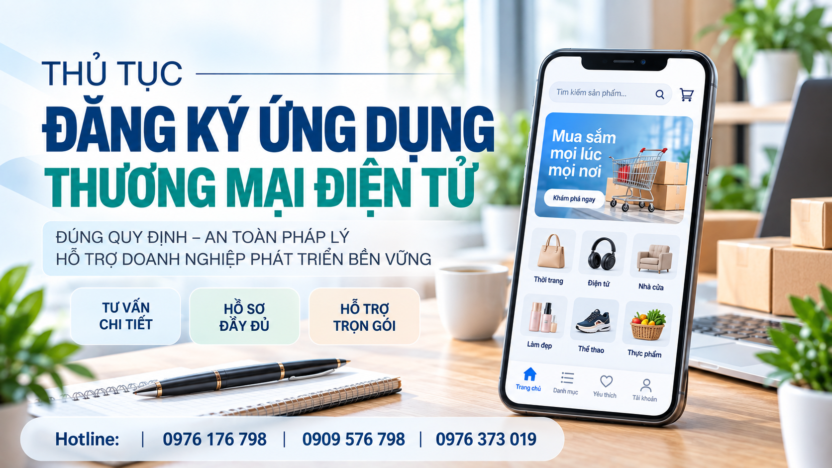 thủ tục đăng ký ứng dụng thương mại điện tử