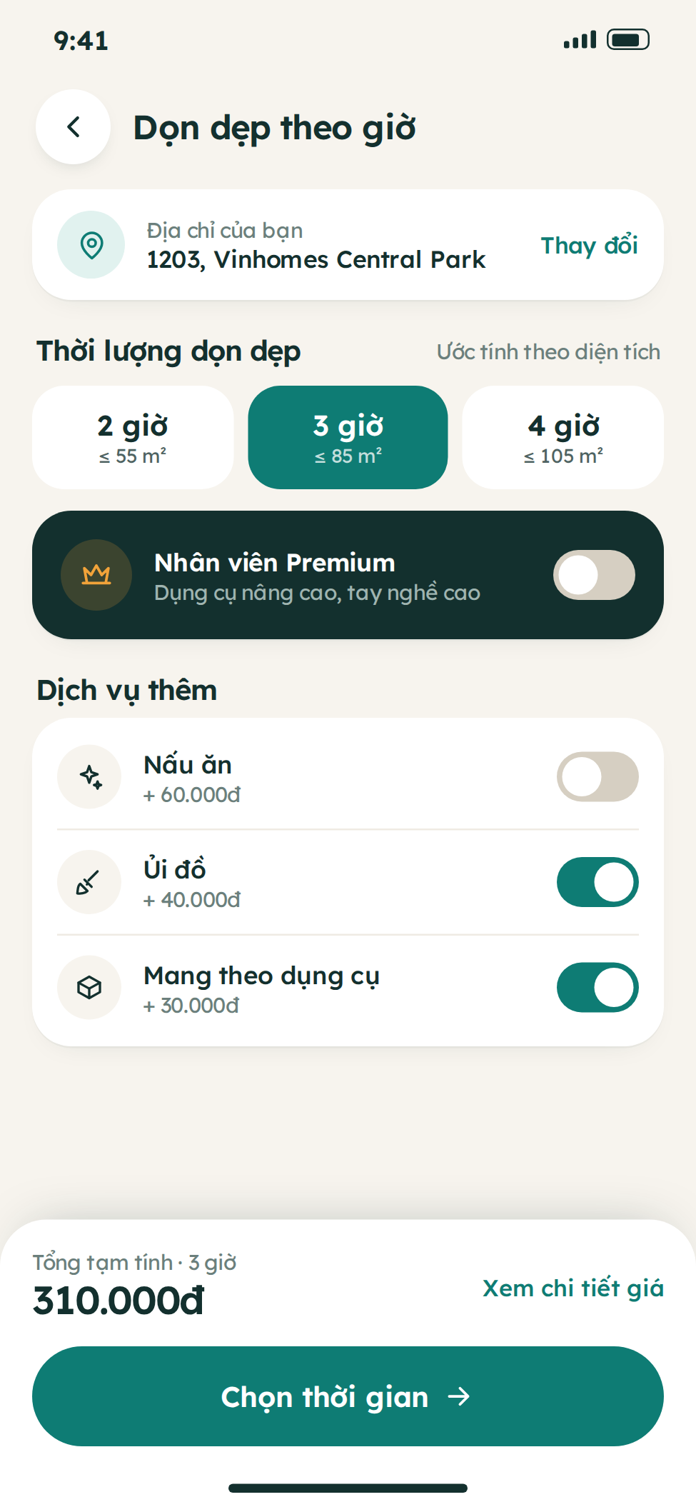 Giao diện ứng dụng mobile dành cho khách hàng
