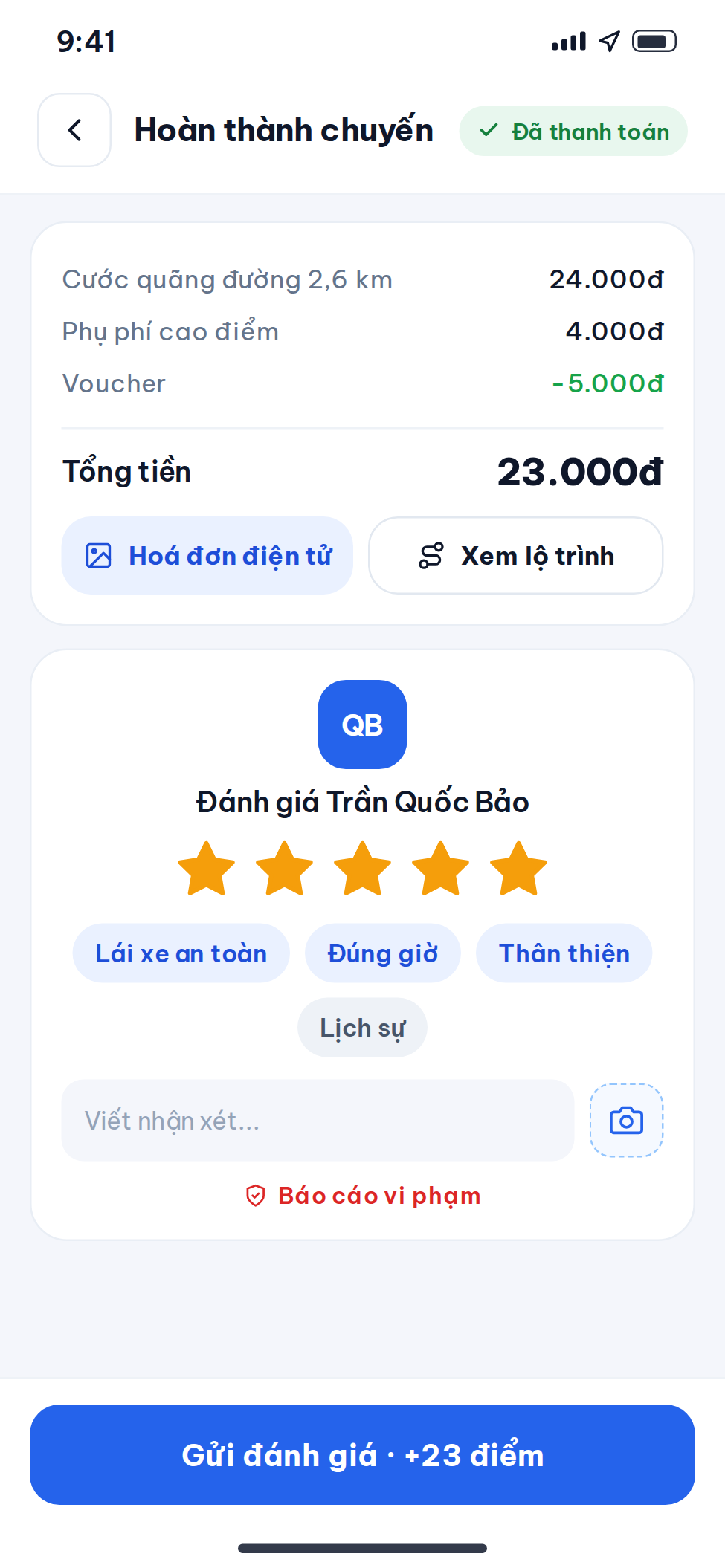 GPS Fleet Tracking quản lý thông tin hoàn thành chuyến đi và hành trình