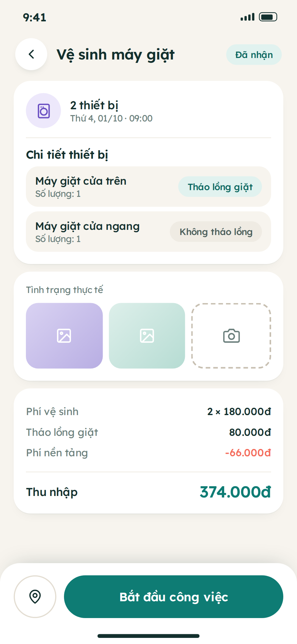 Tính năng app thuê người giúp việc theo giờ