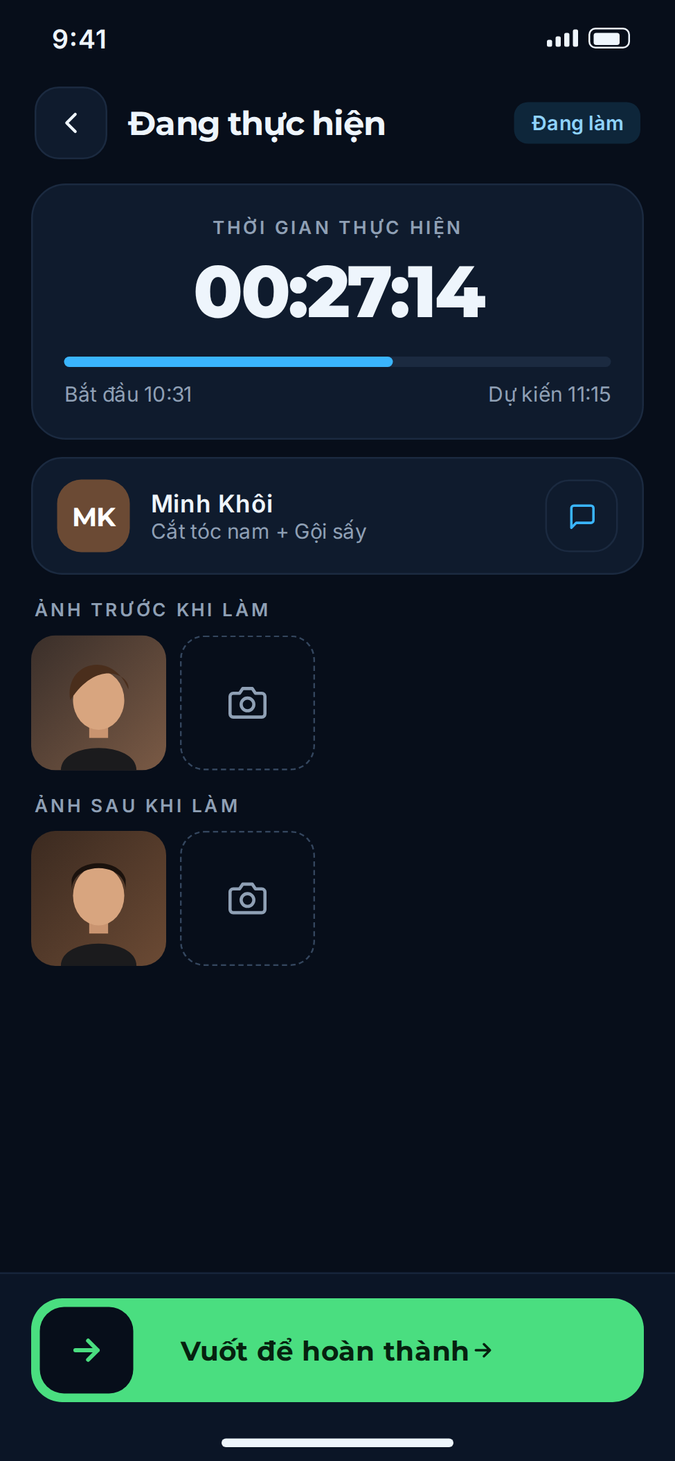 Quản lý lịch làm việc salon