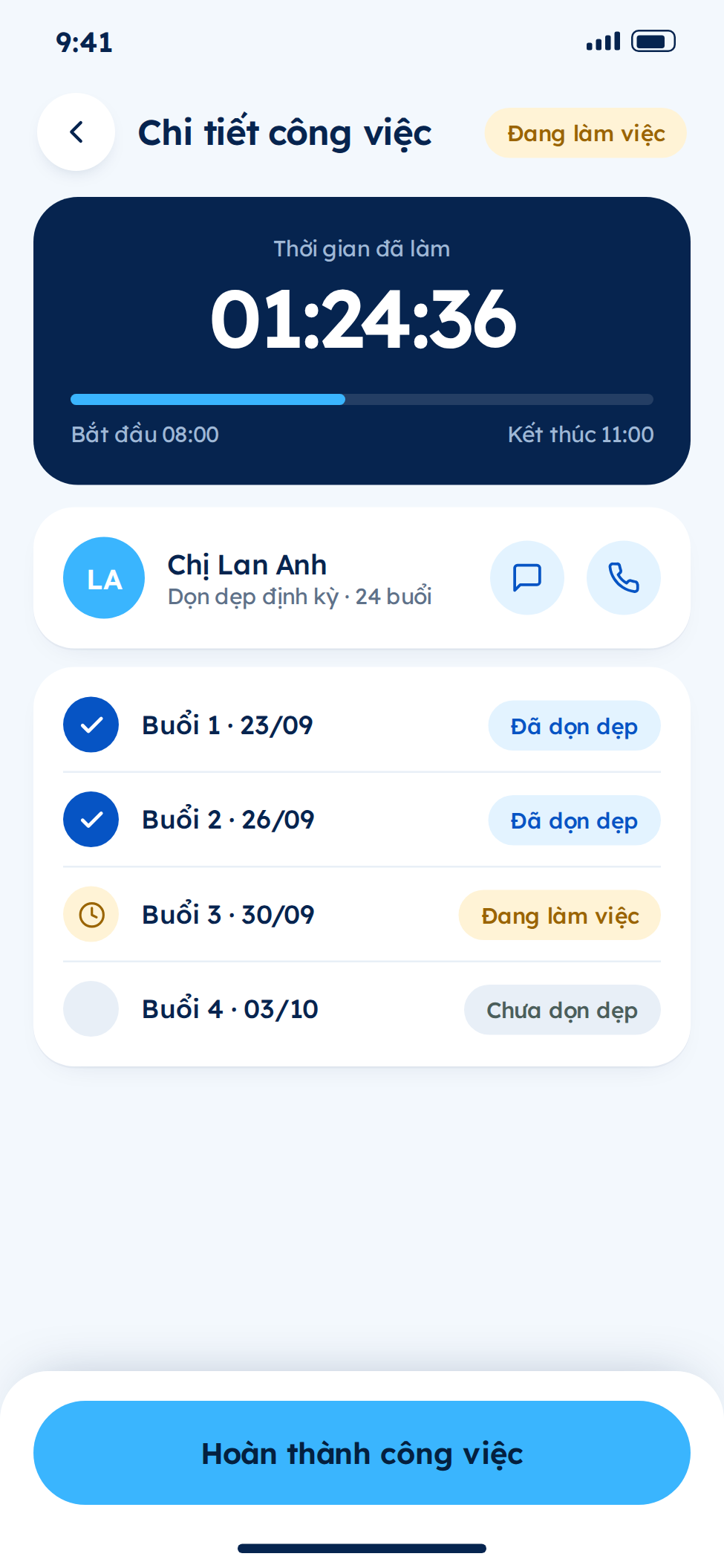 Quản lý công việc trên ứng dụng mobile